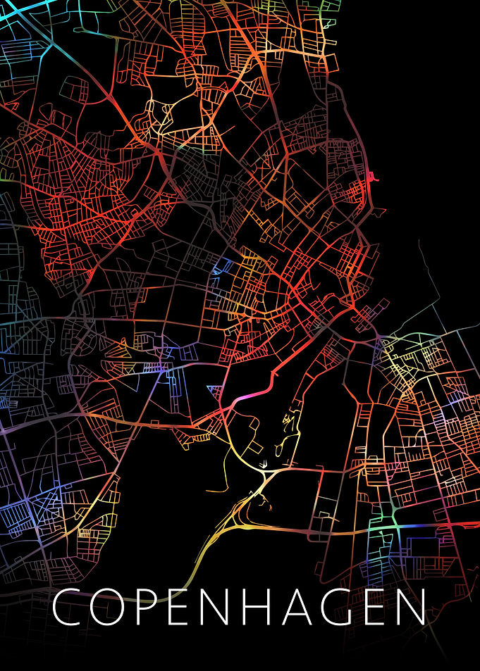 Copenhagen City Street Map