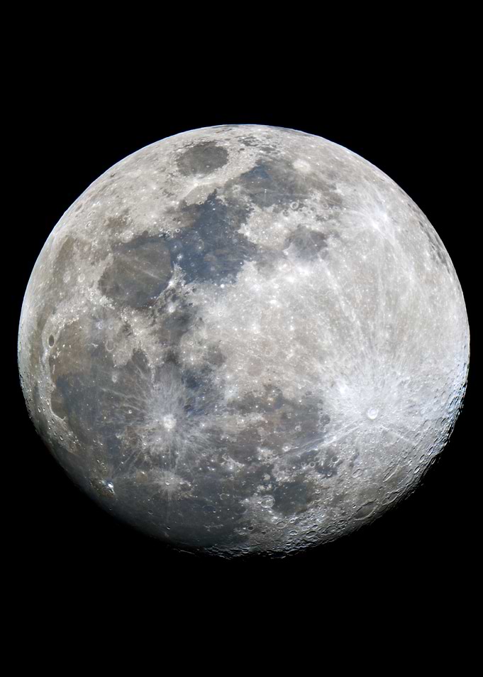 An almost full moon