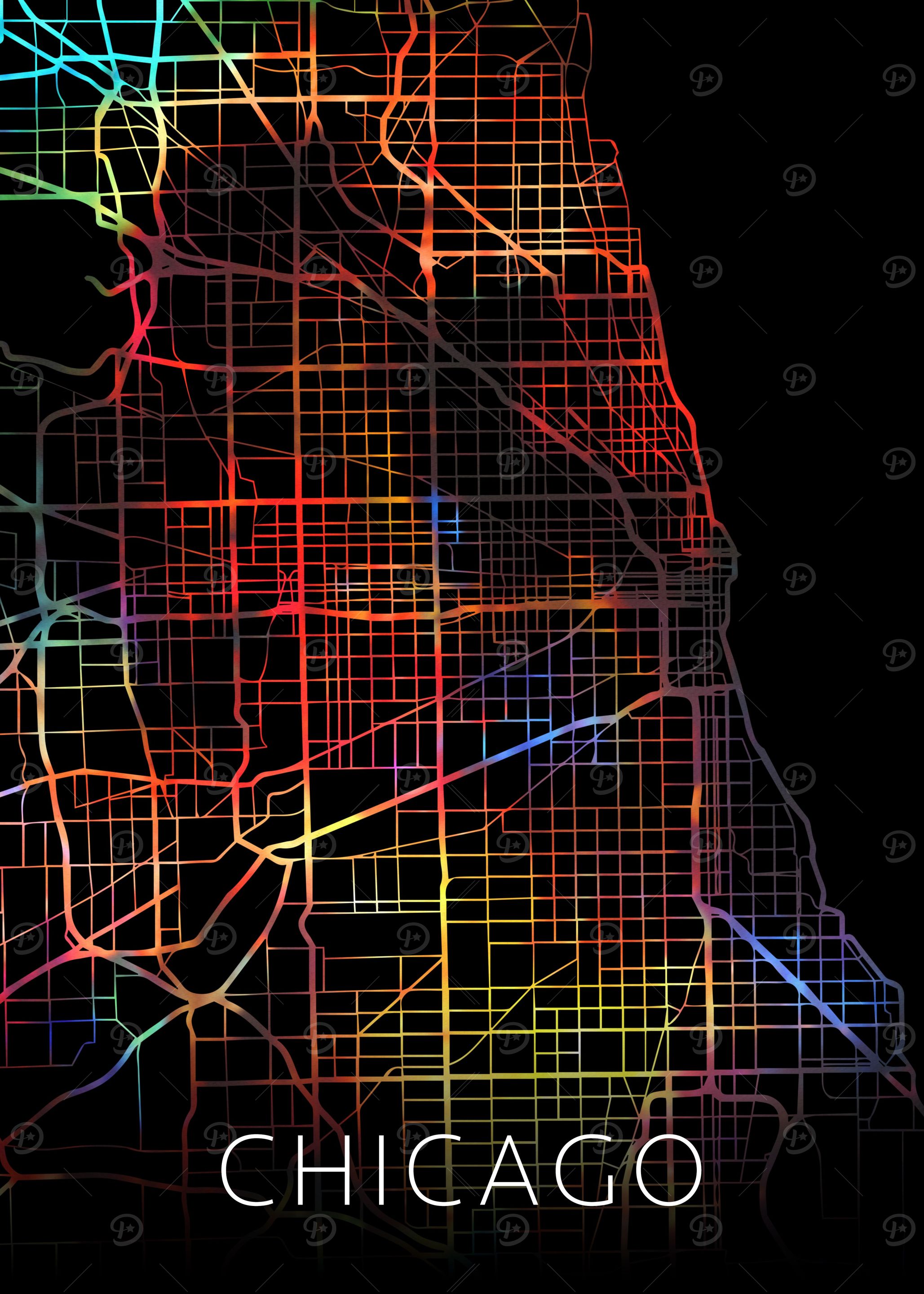 Chicago Illinois City Map