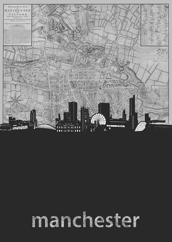manchester skyline grey