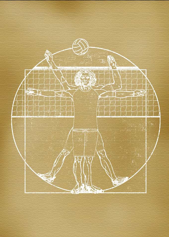 Vitruvian Man Volleyball