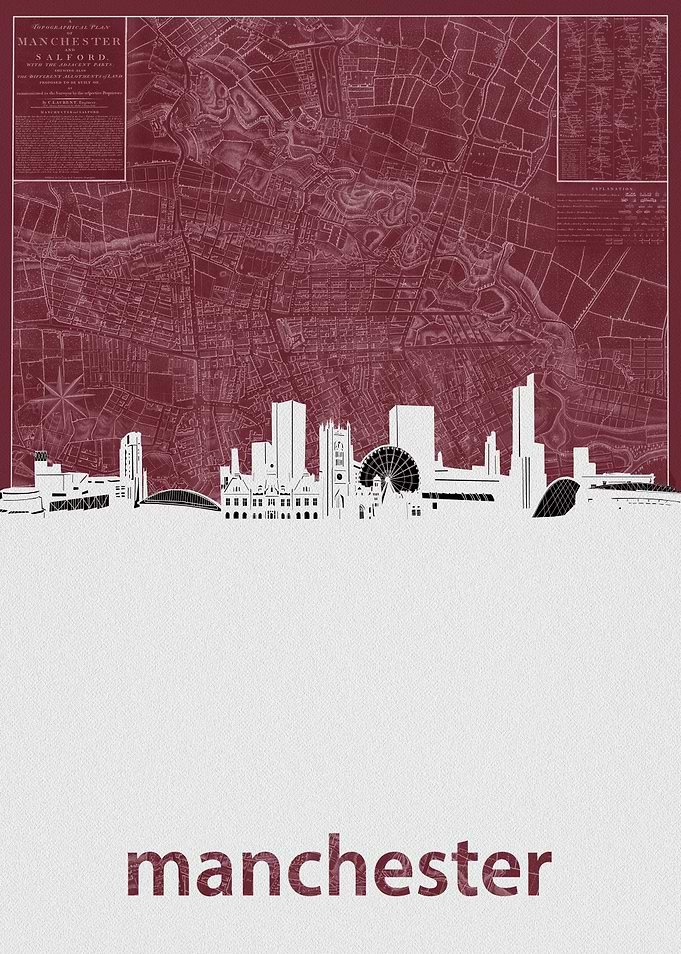 manchester skyline red