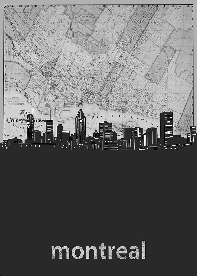 montreal skyline grey