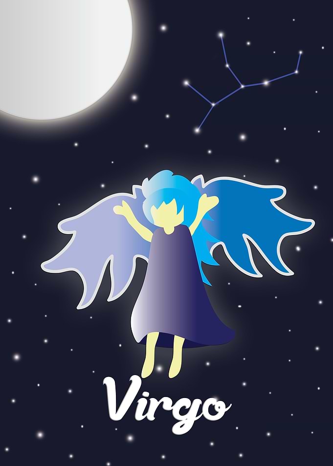 Virgo Zodiac Flat Design