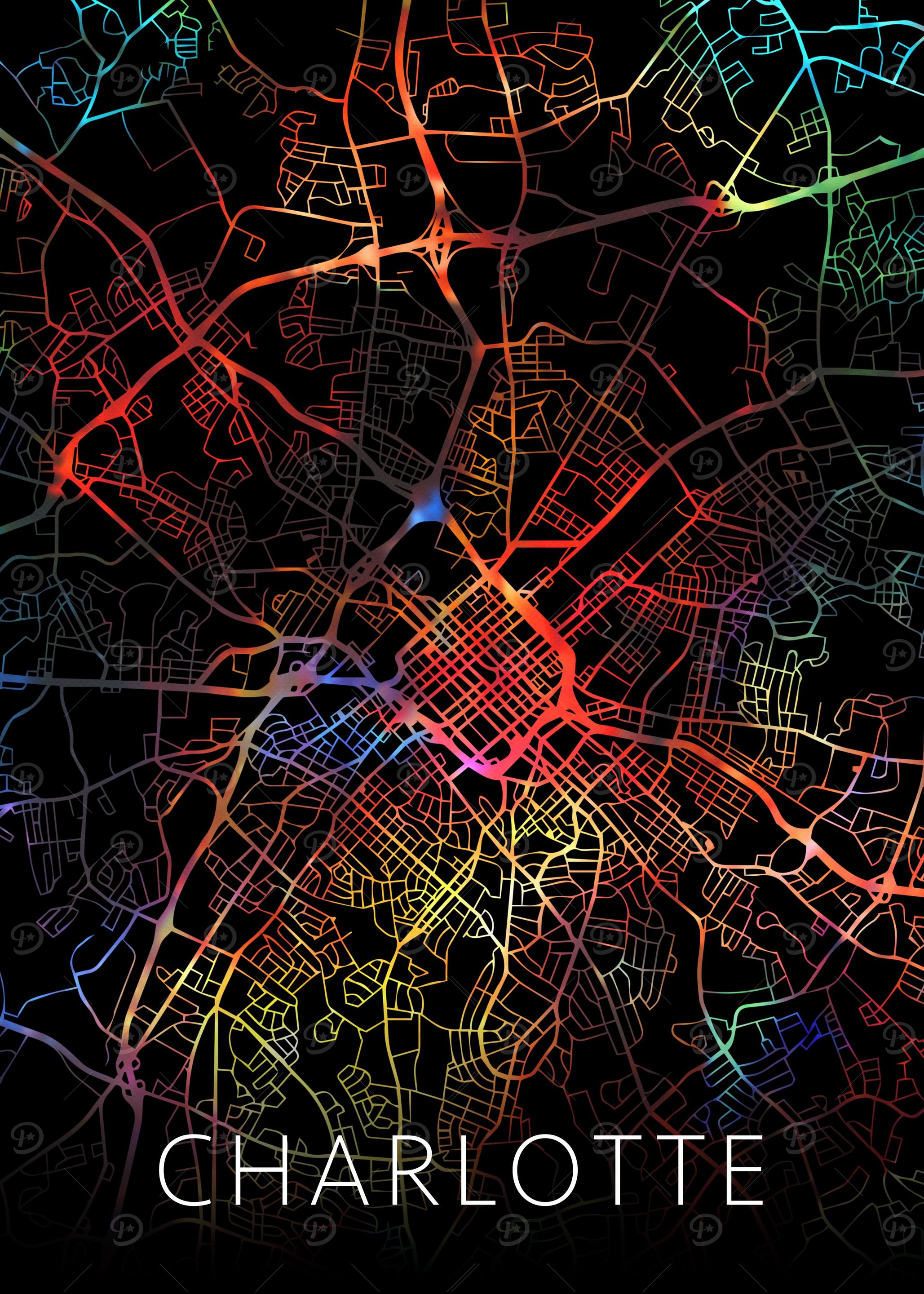 Charlotte NC City Map
