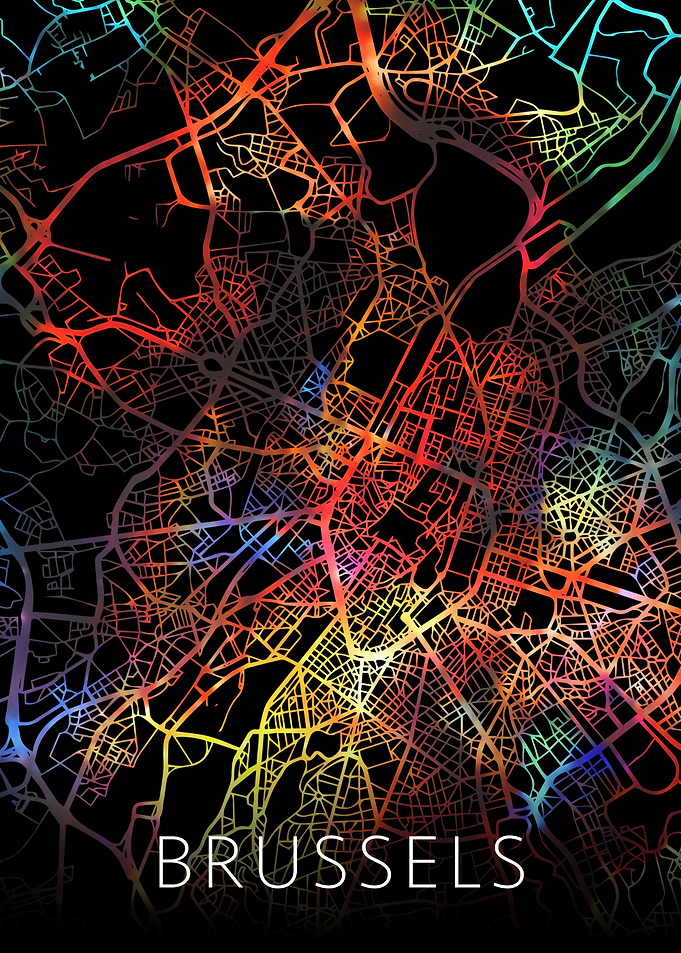 Brussels Belgium City Map