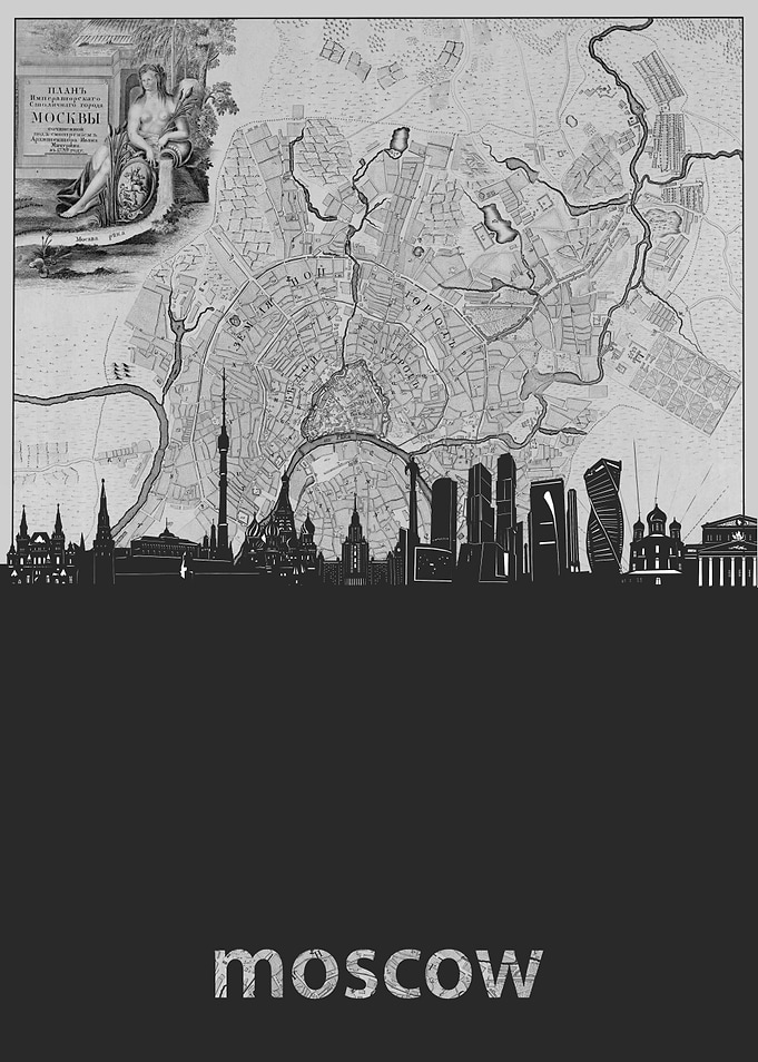 moscow skyline grey