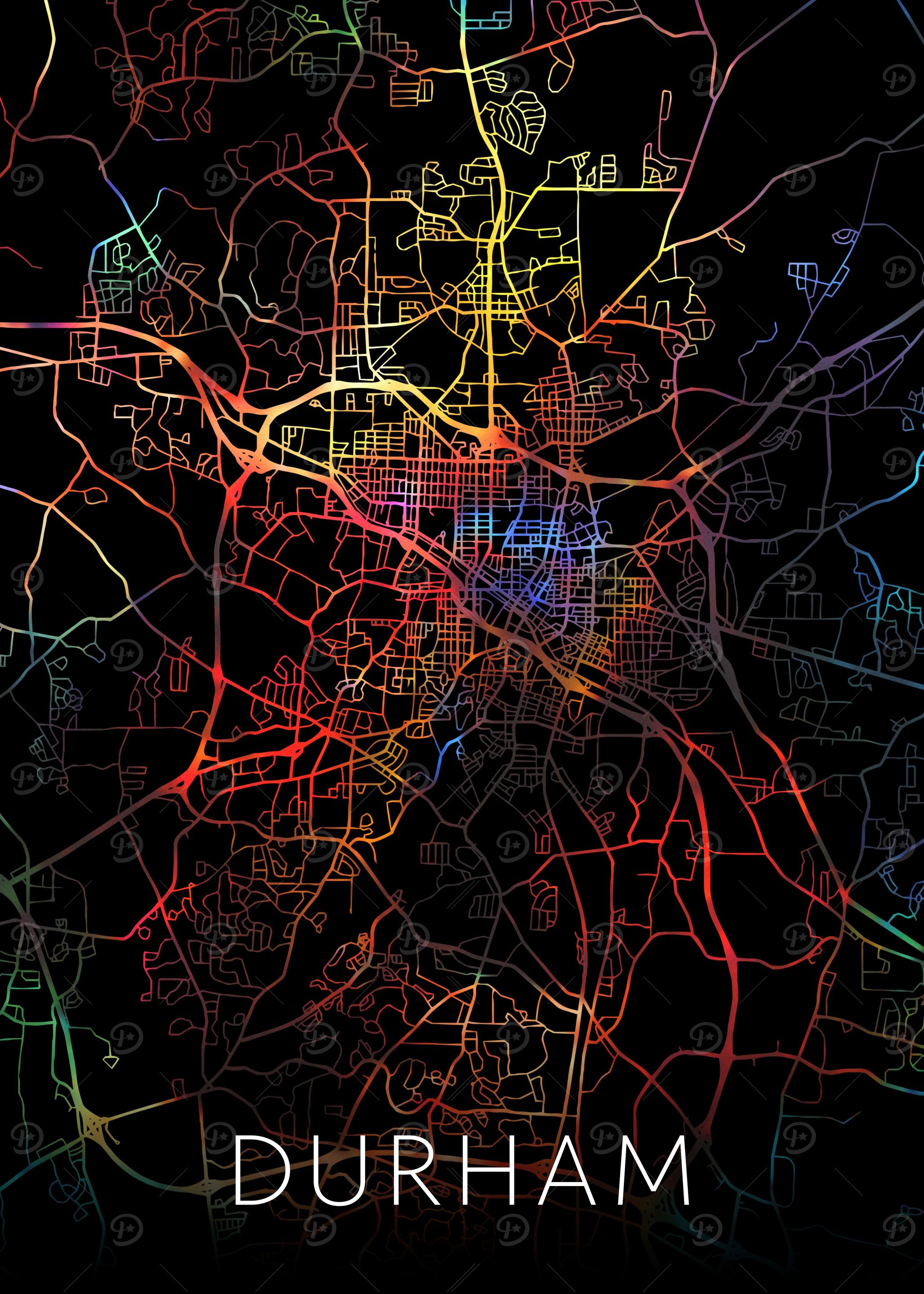 Durham North Carolina Map