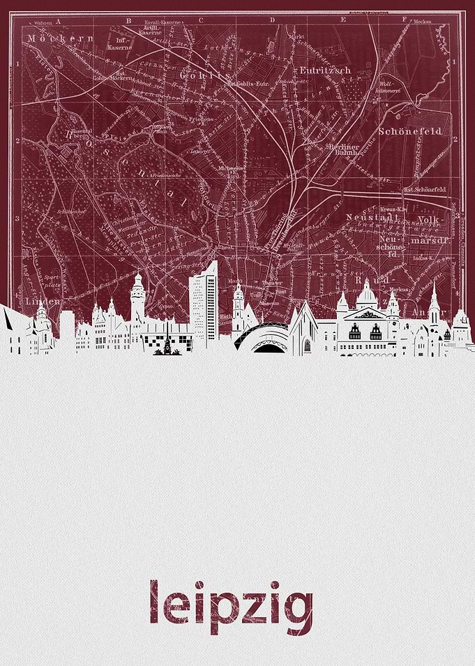 leipzig skyline red
