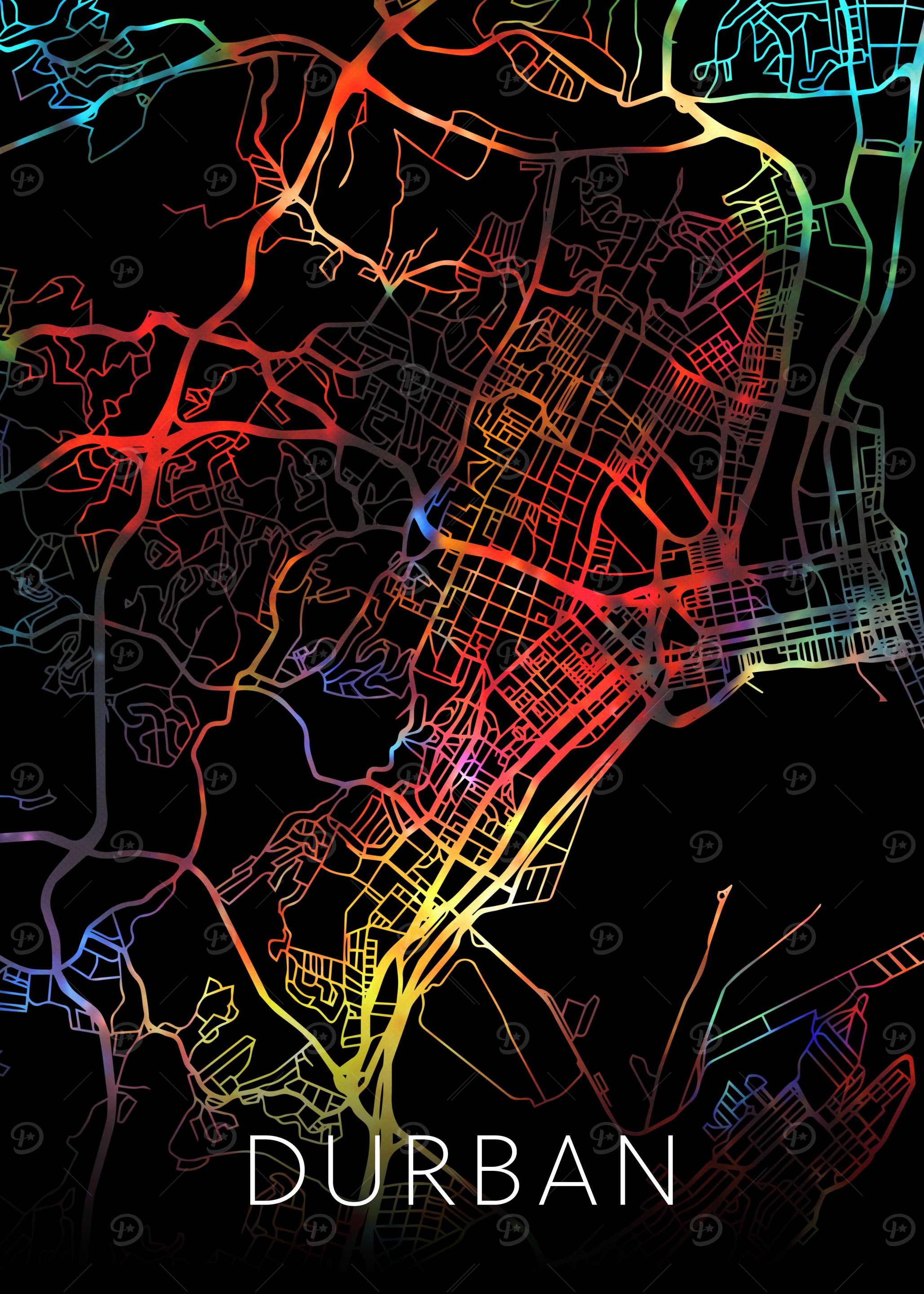 Durban South Africa Map