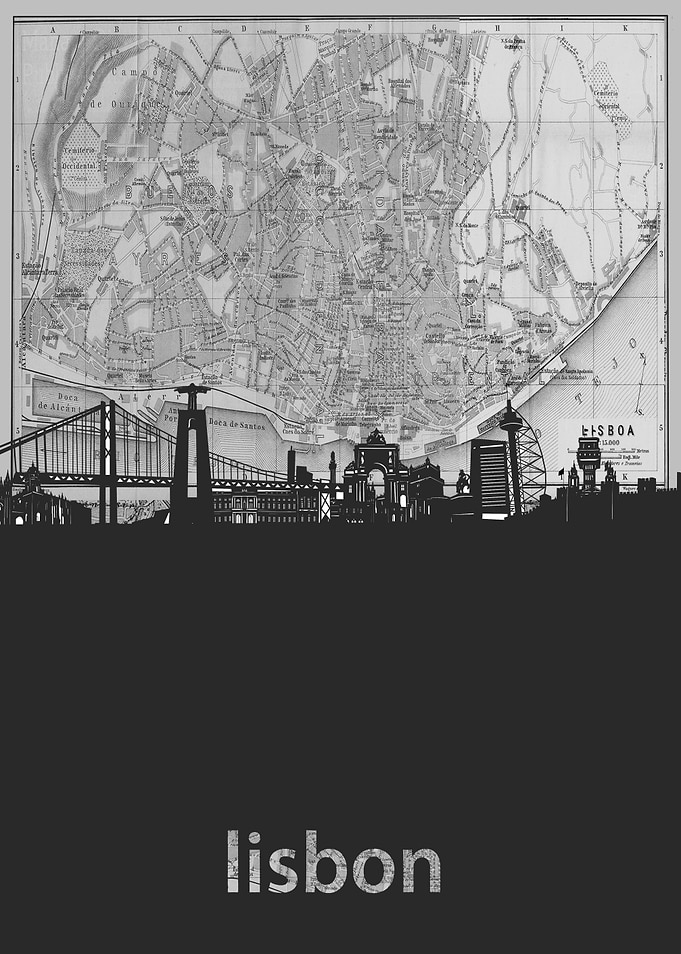 lisbon skyline grey