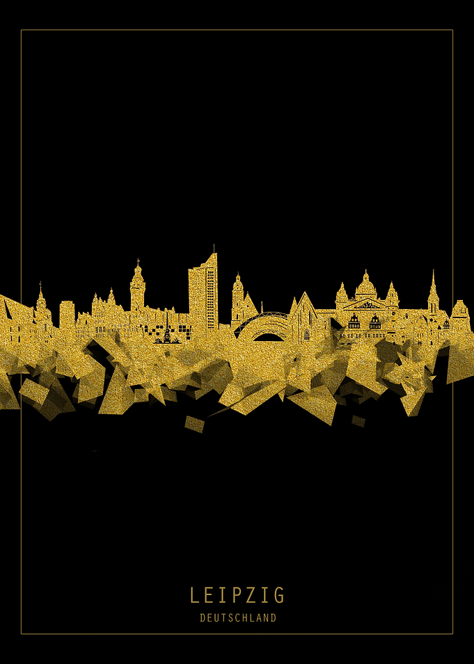 leipzig skyline gold