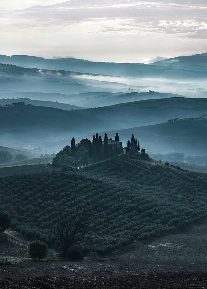 Cold morning in Tuscany