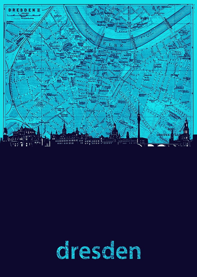 dresden skyline turquoise