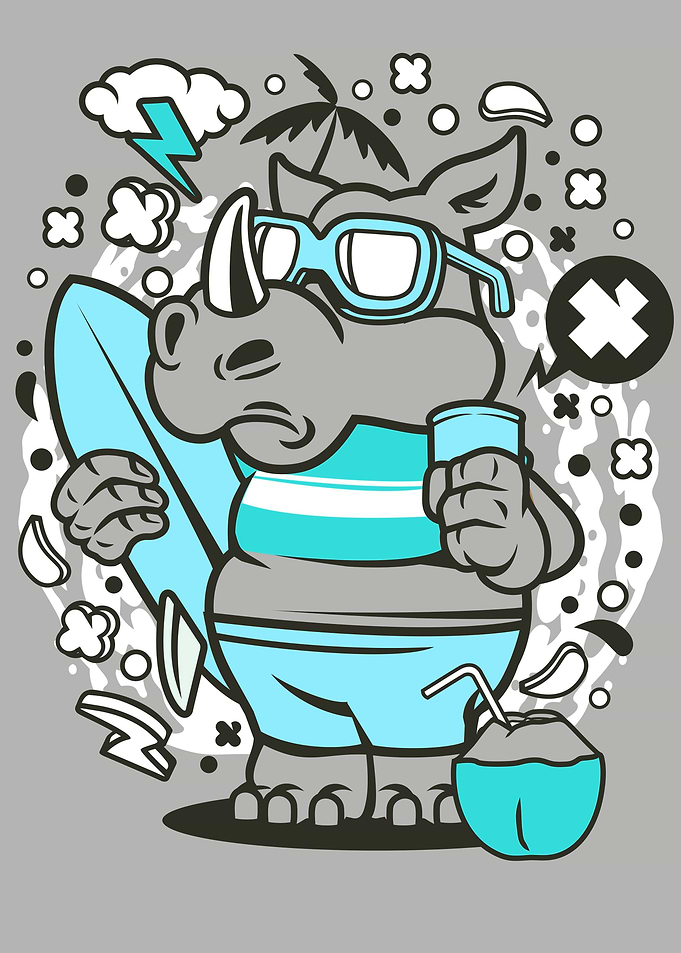 Rhino Surfing