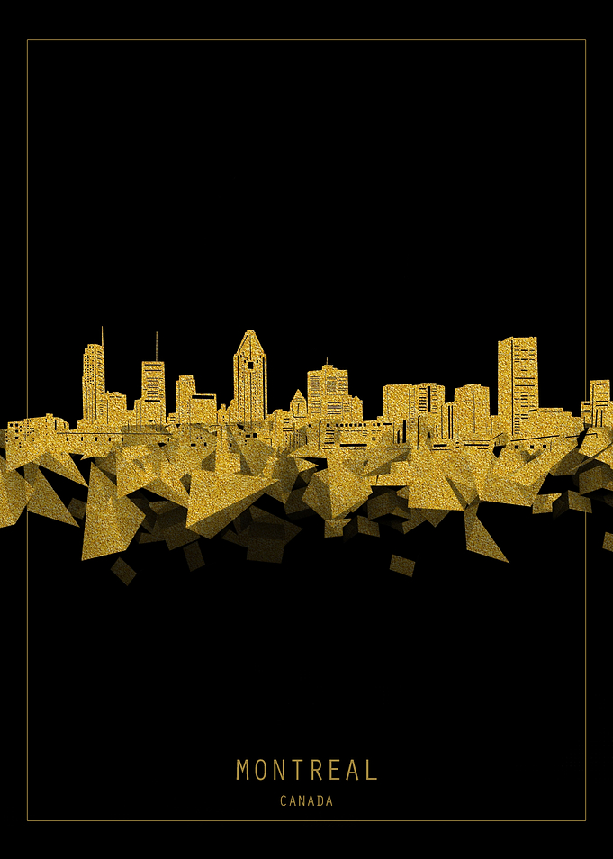montreal skyline gold