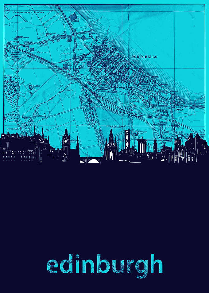edinburgh skyline turquois