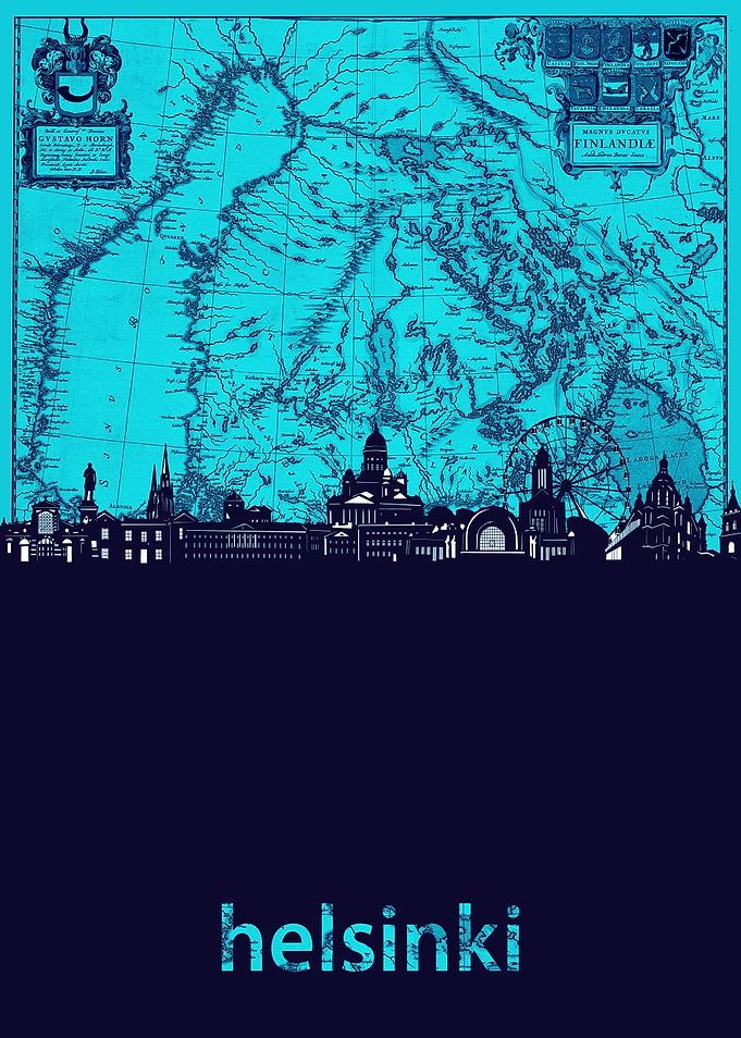 helsinki skyline turquoise