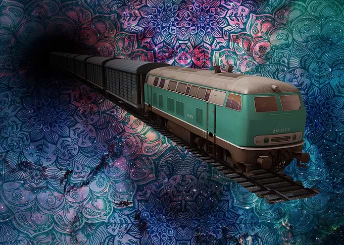 Train through nowhere