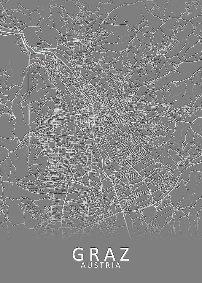 Graz Austria City Map