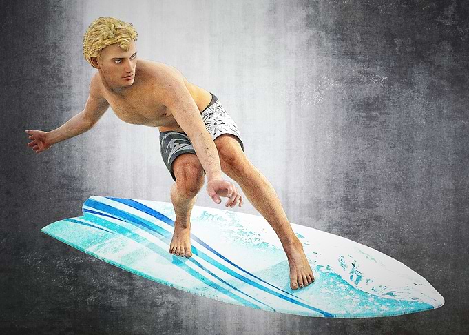Riding Surf to the Right