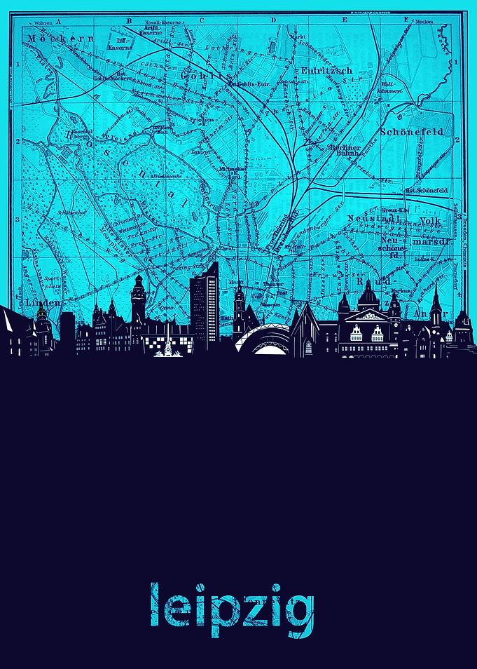leipzig skyline turquoise