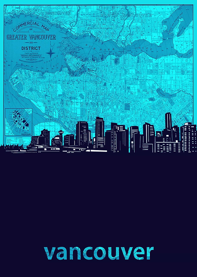 vancouver skyline turquois