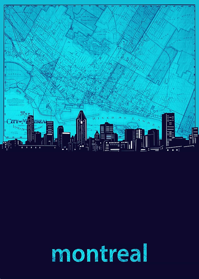 montreal skyline turquoise