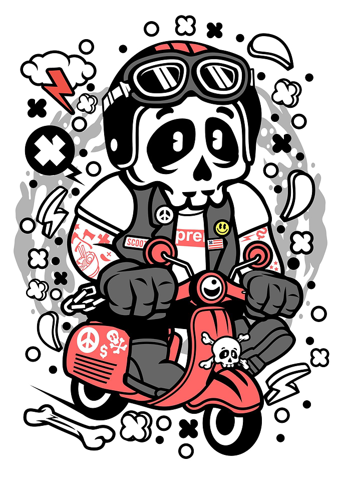 Skull Scooterist
