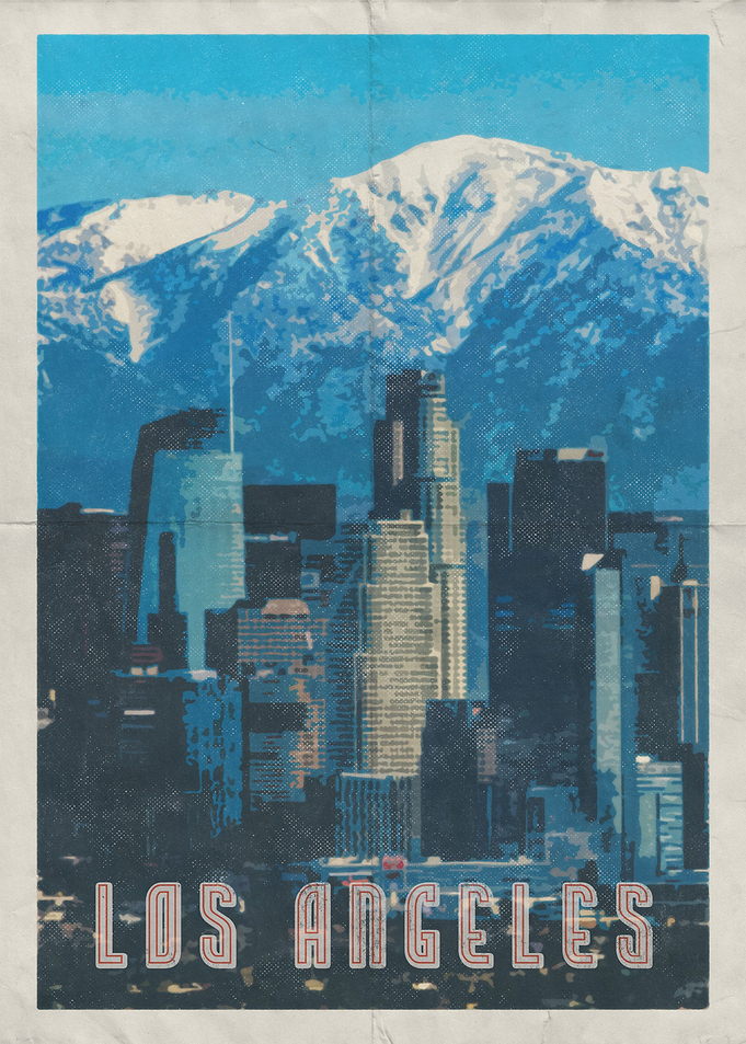 Vintage Los Angeles LA Art