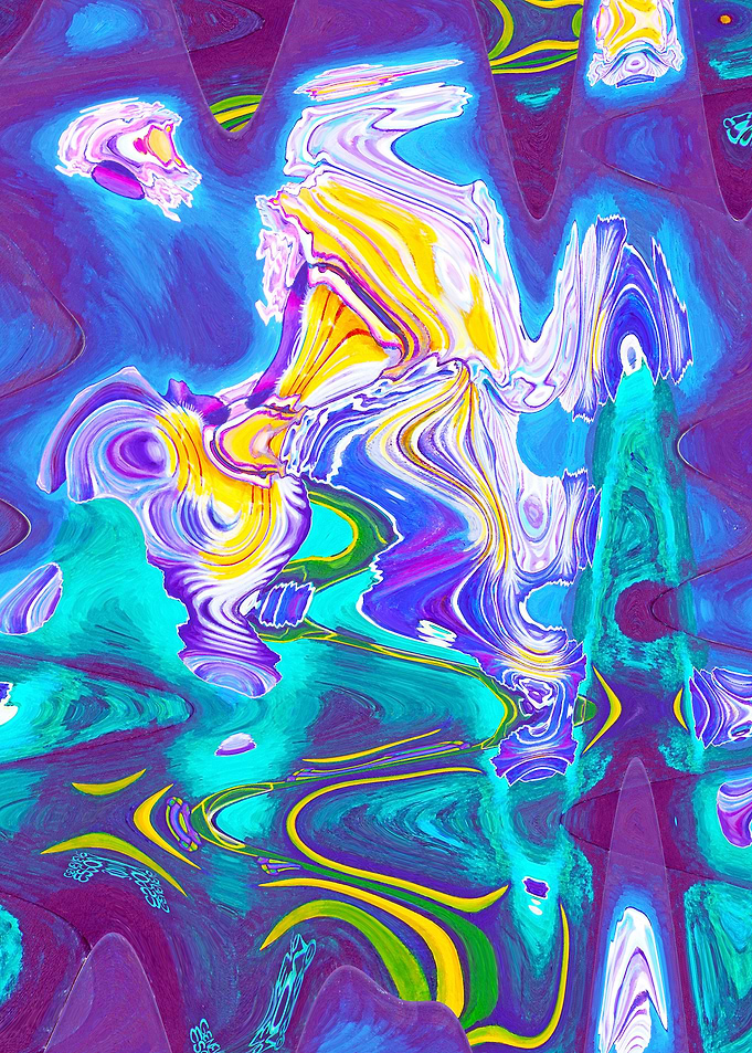 Iris In Violet Abstract