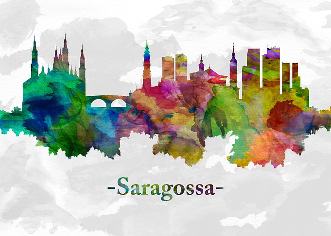 Saragossa Spain skyline