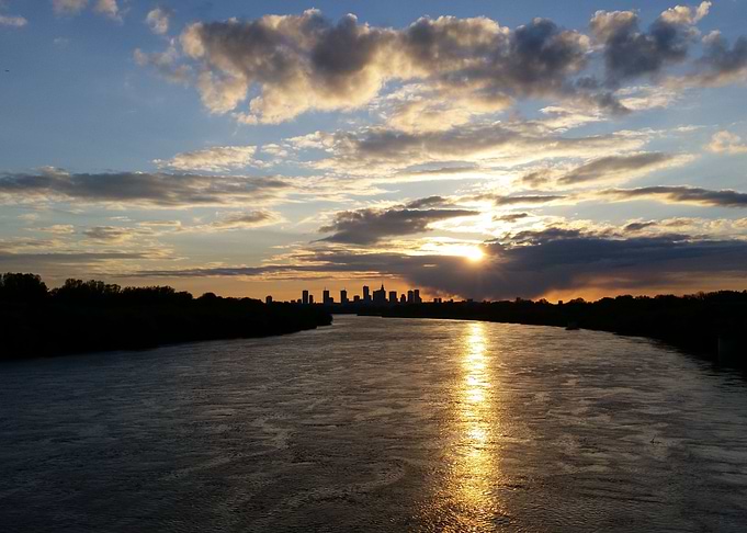Sunset over Warsaw No1