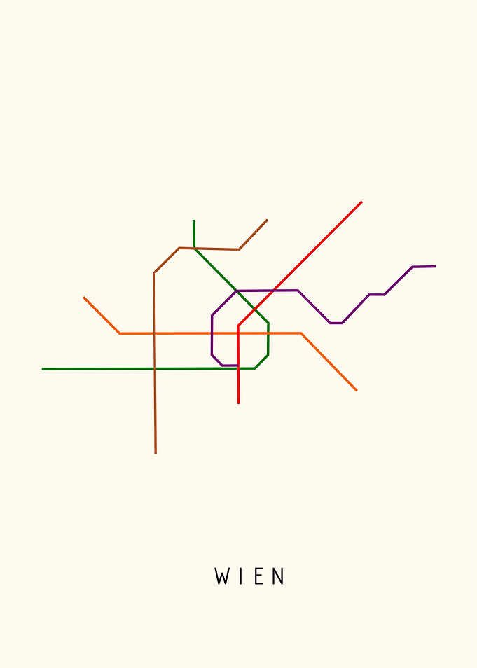 Wien subway coloured