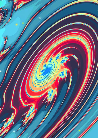 Spiraling Galaxy Fractals
