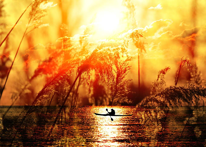 River At Sunset