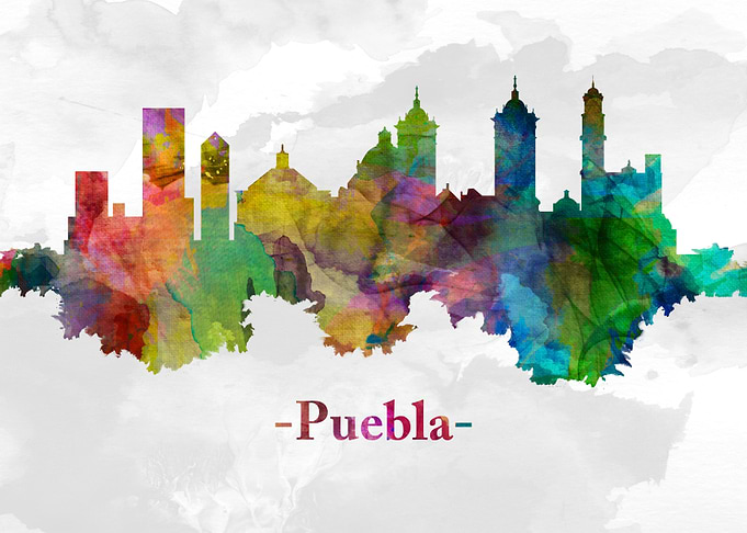 Puebla Mexico skyline