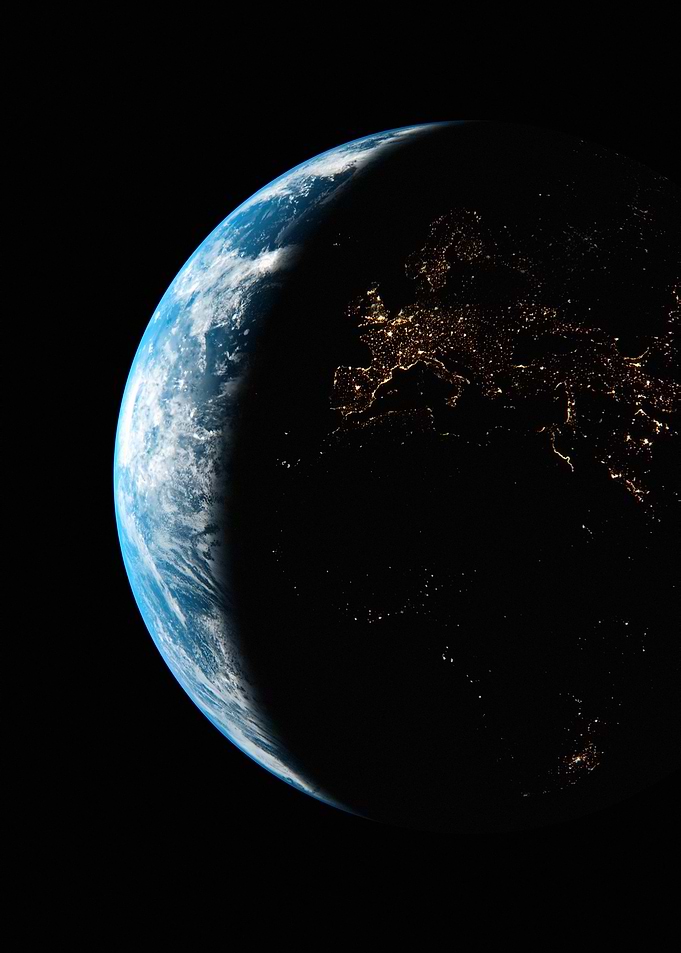 Europe and Africa at Night