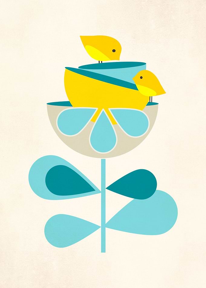 Birdies on a Flower
