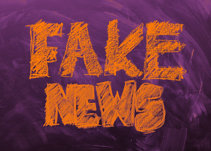 Fake News purple orange