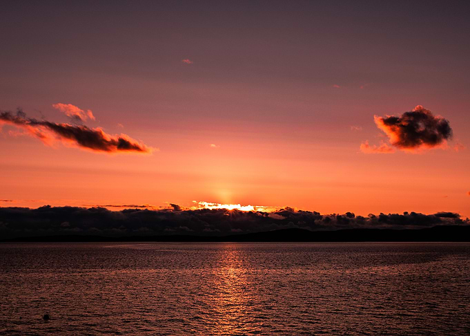 Sunset over the Sea