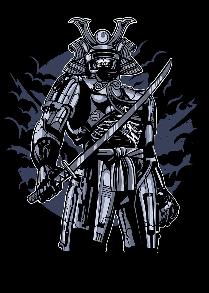 Samurai Robot Skull