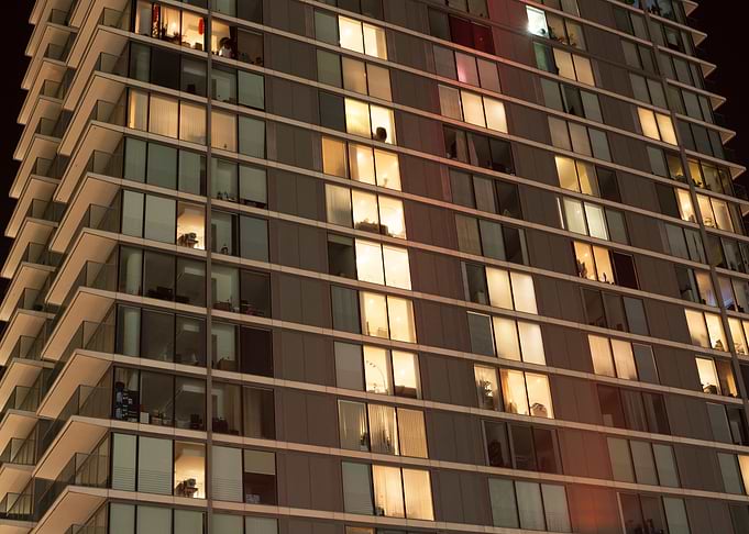 Apartment at night