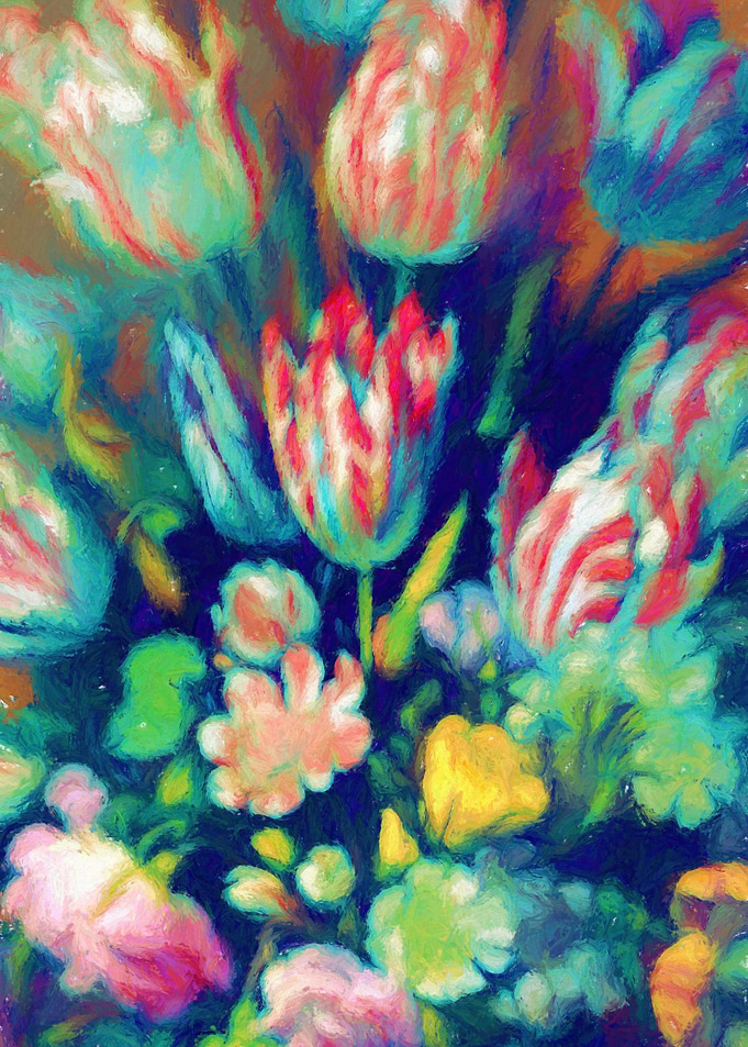 Digital Pastel Tulip