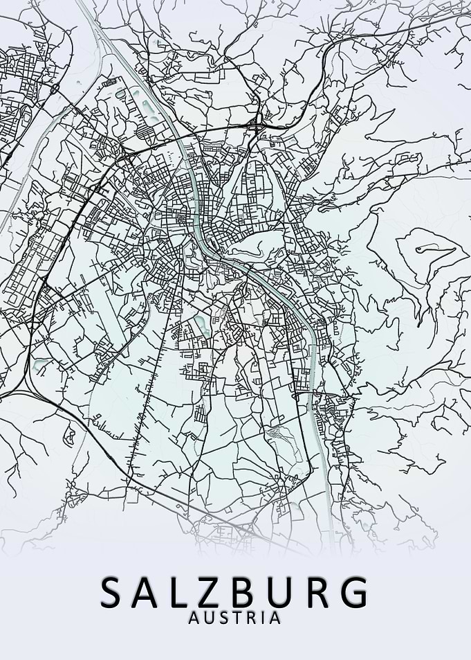 Salzburg Austria City Map