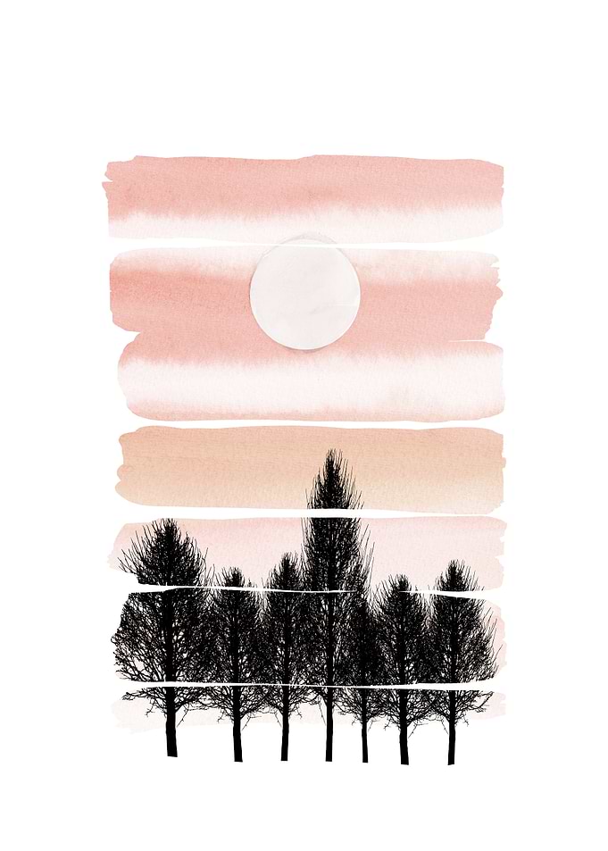 Tropical Pink Forest