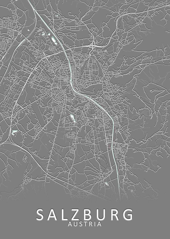 Salzburg Austria City Map