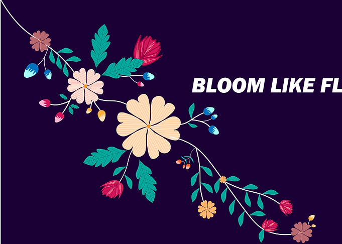 Blooming flowers
