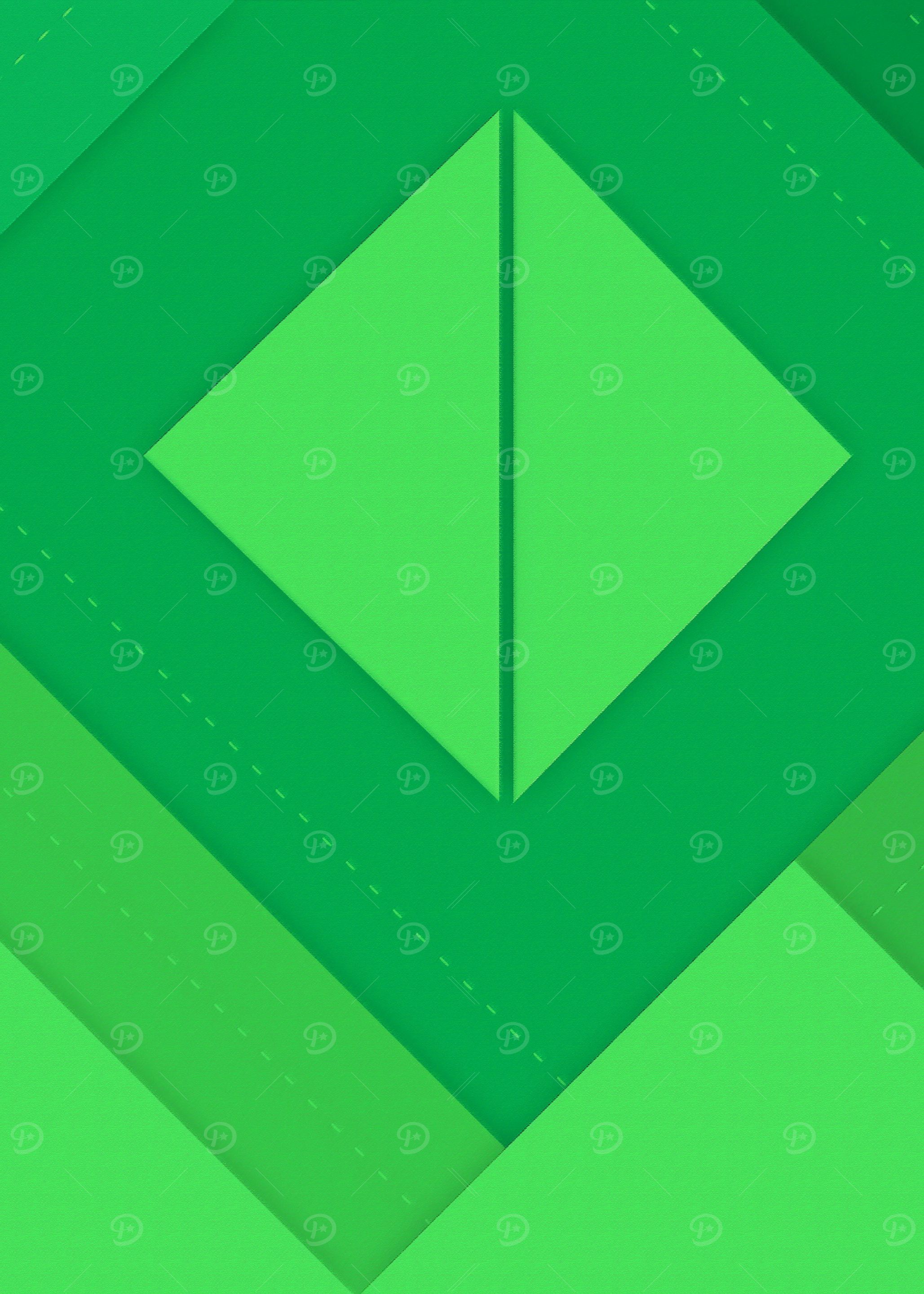 Art deco geometric green
