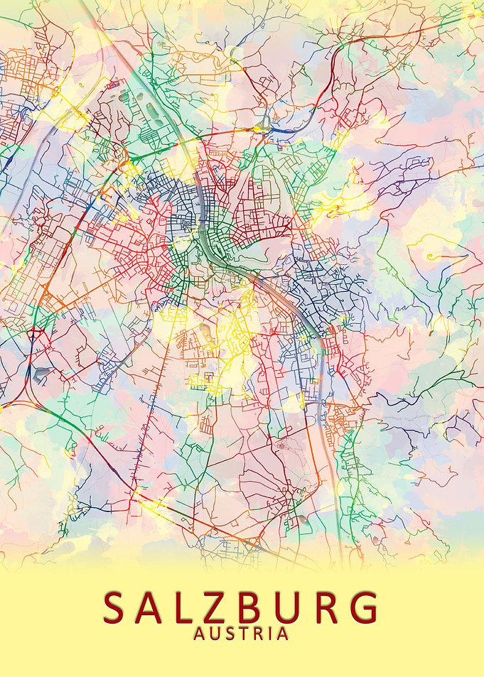 Salzburg Austria City Map